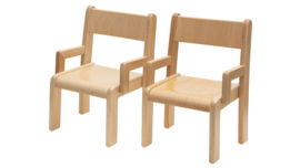 # Houten stoel TIM met armleuningen, set van 2