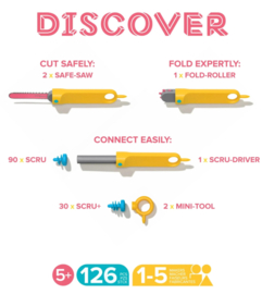 Makedo Discover Kit, 126-delig