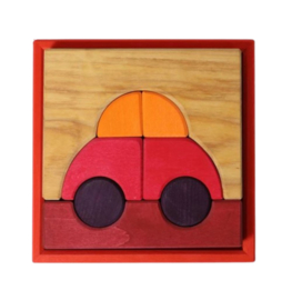 Grimms Raceauto-Puzzel-Bouwspel Roodtinten
