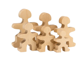 Flockmen - Naturel - Familieset - 30-delig - Montessori