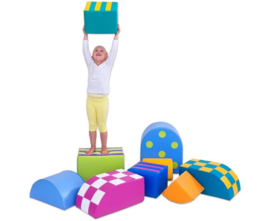 # Kleurrijke softplay set 9-delig