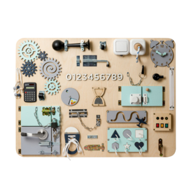 Activiteiten wandbord grijs/pastel tinten XL