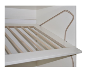 # Duoslaper Basic wit, kantelhek met spijlen