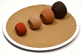 Sensorische speelkommen/zeefjes, set van 4, herfsttinten