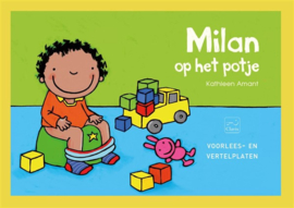 Vertelplaten Milan op het potje