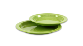 # Melamine borden diep groen, set van 6