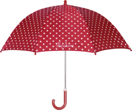Kinderparaplu rood met witte stippen