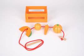 Tickit set van 5 gekleurde kistjes gevuld met groente en fruit