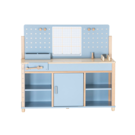 Kinderwerkbank met achterwand