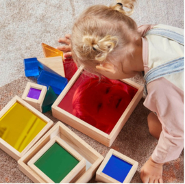 Set piramidevormige spiegels