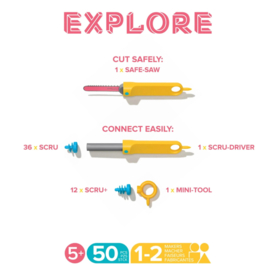 Makedo Explore Kit, 50-delig