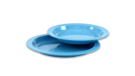 # Melamine borden diep blauw, set van 6