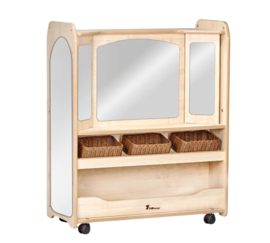 Verkleedmeubel met spiegel en ophanghaken