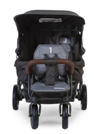 Triplet wandelwagen antraciet met regenhoes