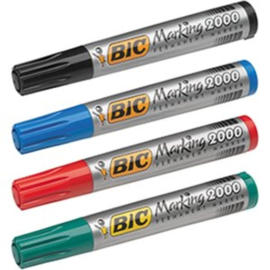 BiC Permanent marker, set van 4 kleuren ass.