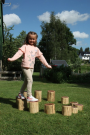 # Houten stapstenen - evenwichtspad