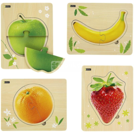 Mijn eerste puzzelserie fruit, set van 4