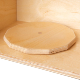 Houten magnetron naturel wit