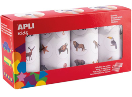 Thema stickers dieren,  4x 1400 stickers