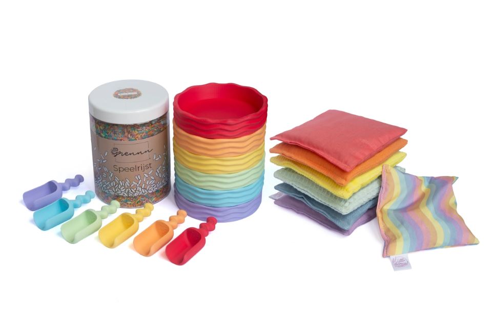 # Grennn x Little Botanic label waves pastel speelset compleet
