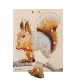 Houten puzzel, realistische eekhoorn
