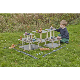 # Open einde trapsgewijze speeltafels vierkant 5 stuks
