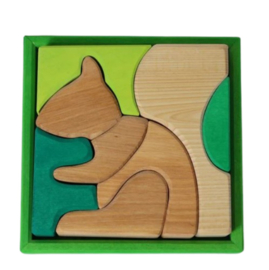 Grimms Eekhoorn-Puzzel-Bouwspel Groentinten