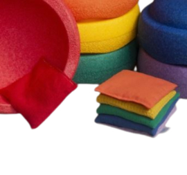 Sensorische pittenzakjes - Regenboog