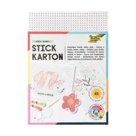 Borduurkarton wit onbedrukt