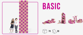 JollyHeap set Educational, 100 stuks magnetische blokken (2 vormen)