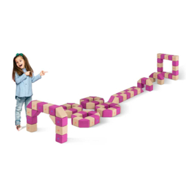 JollyHeap set Educational, 100 stuks magnetische blokken (2 vormen)