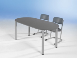 Ovale tafel, in hoogte verstelbaar van 58-72 cm