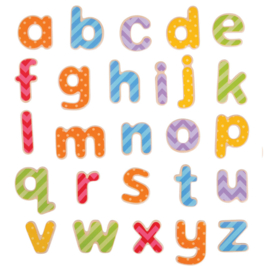 Set van 58 magnetische letters (kleine letters)