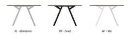 Bridge vergadertafel vierkant, vaste hoogte 75 cm