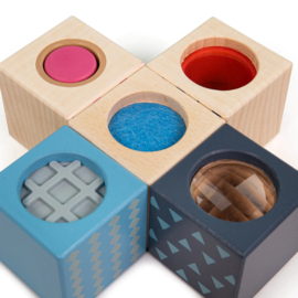 Sensorische blokken van hout, set van 8