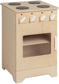 Houten fornuis voor kleuters naturel wit