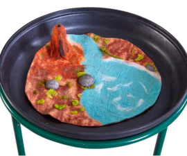 3D Vilten vulkaan mat