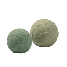 Sensorische ballen met bladmotief, groen