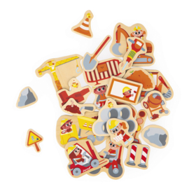 Magneetset De Bouwplaats, 24 stuks