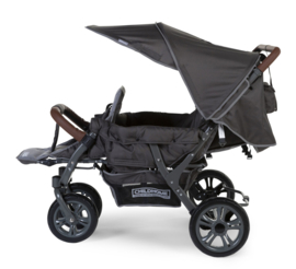 Triplet wandelwagen antraciet met regenhoes