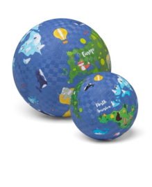 Rubber bal - Wereld - 13 cm