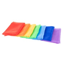 Tickit organza doeken in regenboog kleuren, set van 7