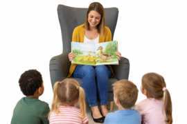 Oorfauteuil voorleesstoel Charlie