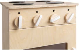 Houten fornuis voor kleuters naturel wit