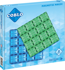 Coblo basisplaten blauw-groen, 2 stuks