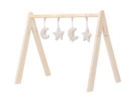 Houten babygym Moon nougat