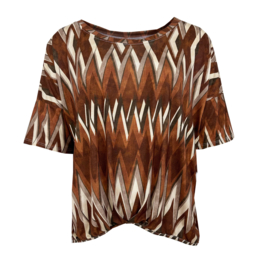 Glammlabel top Cilly ziczac rust