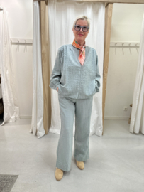 Zusss seersucker blouse silverblue