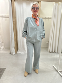 Zusss seersucker blouse silverblue