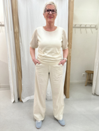 Red Button F Claudette linnen  pearl